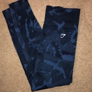 Gymshark blue camo leggings size M